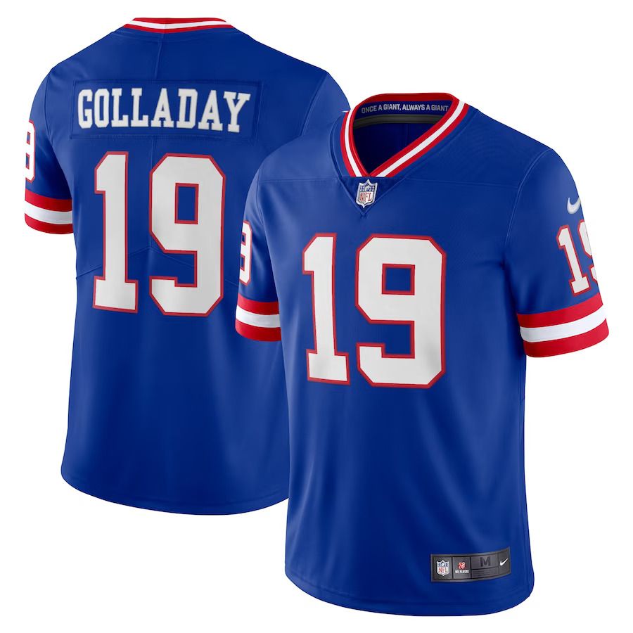 Men New York Giants 19 Kenny Golladay Nike Royal Classic Vapor Limited Player NFL Jersey